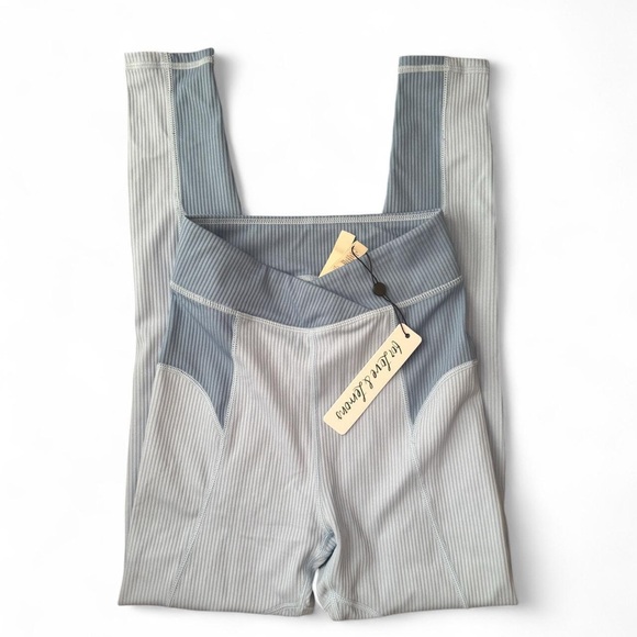 For Love And Lemons Pants - New with tag: For Love And Lemons V Waistband Blue Ribbed Leggings